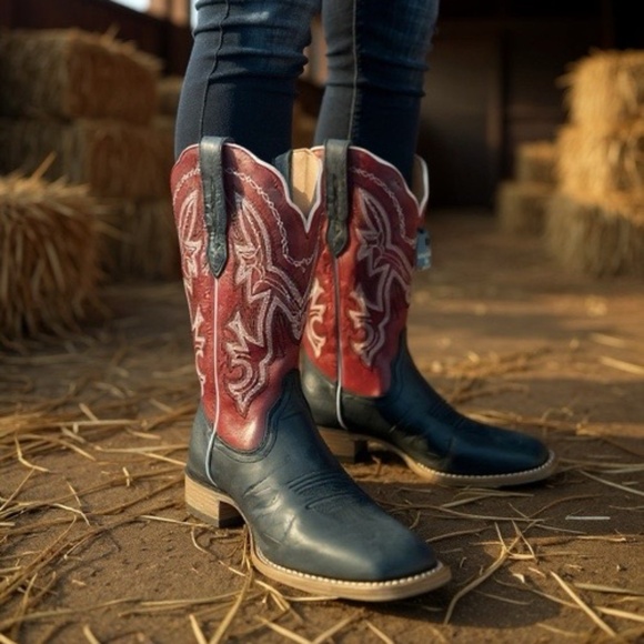NIB Buck & Brana Women’s Fedra Authentic Leather Cowgirl Boots Size 8 Black - Picture 3 of 17